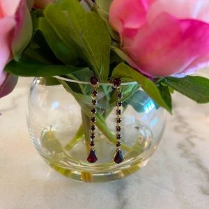 Garnet drop earrings